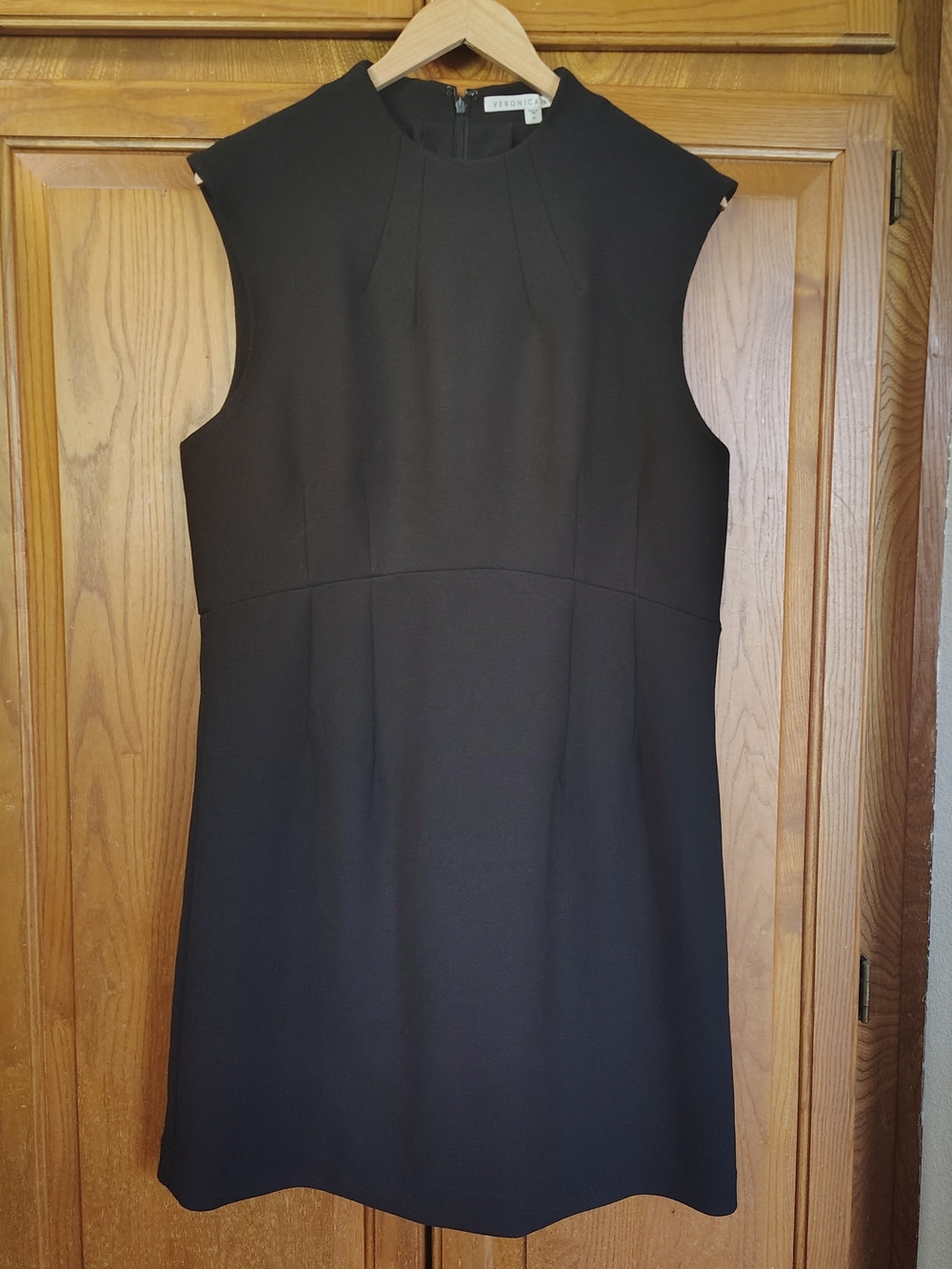 Veronica Beard Turner Dress Sleeveless Sheath Black Made In US Size 16